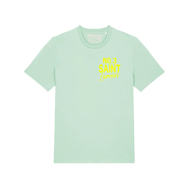 Pinned Tshirt Munt/Geel