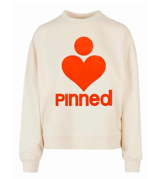 Pinned Sweater Ecru/oranje