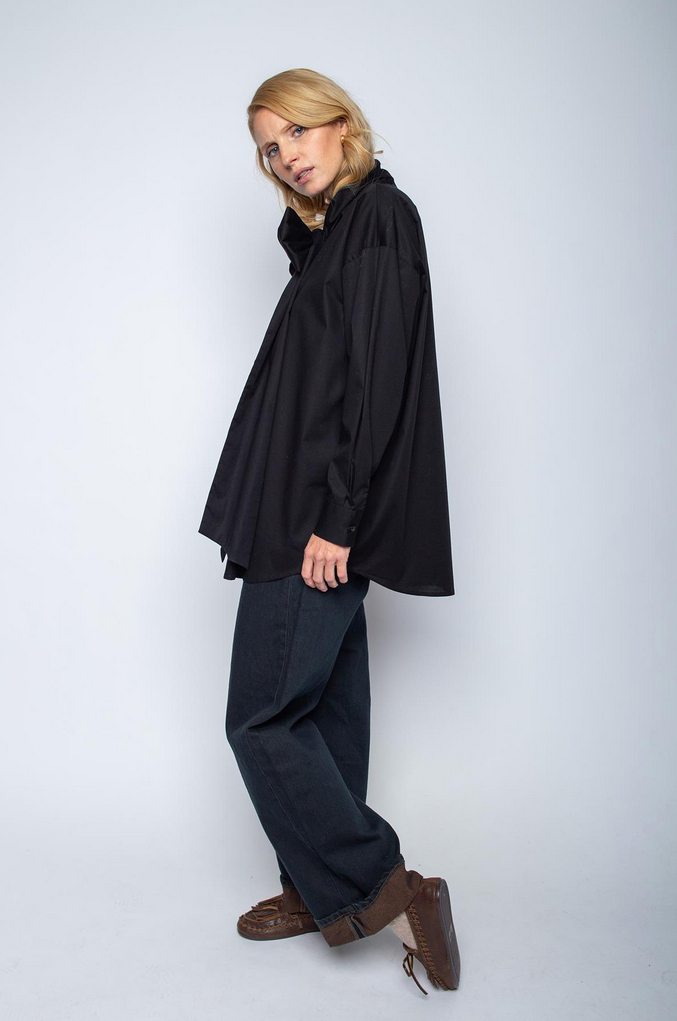 Emily Blouse Zwart Strik