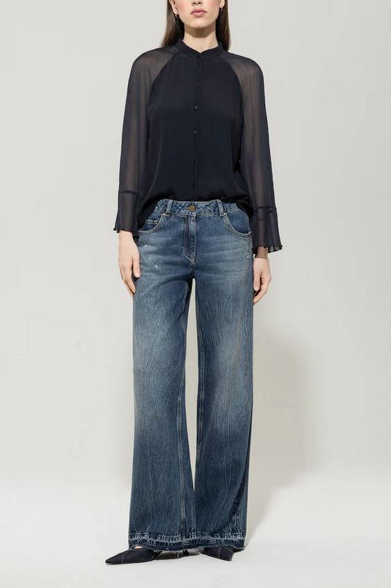 Luisa Cerano Blouse Donkerblauw