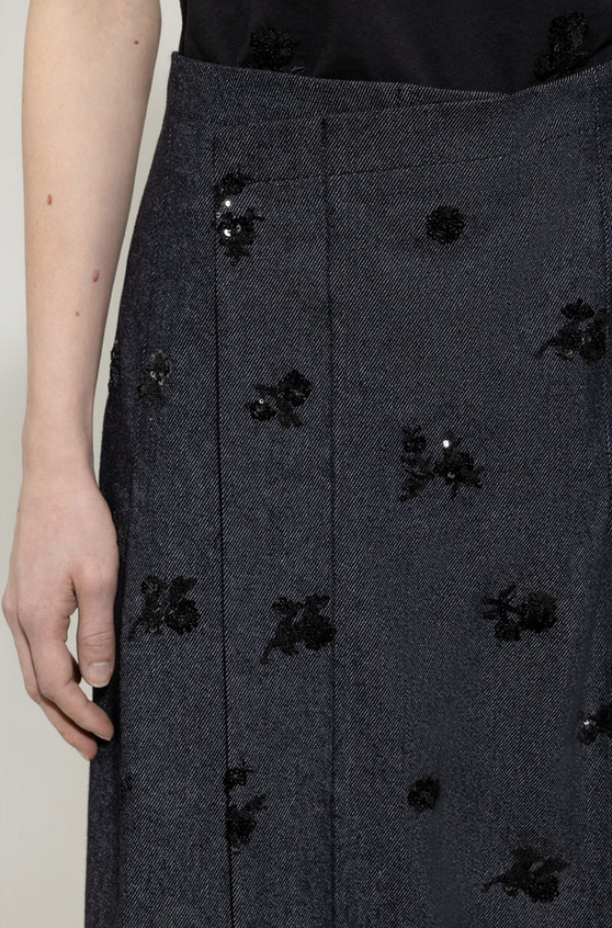 Luisa Cerano Rok Lang Jeans Glitter
