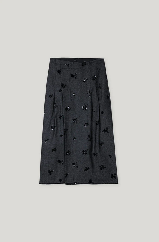 Luisa Cerano Rok Lang Jeans Glitter