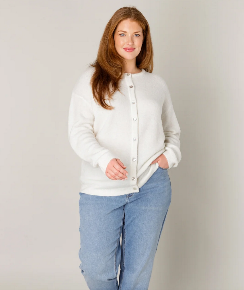Base Level Cardigan Ecru