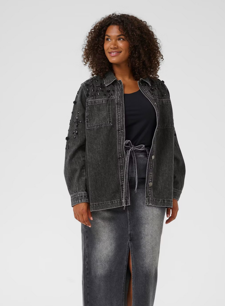 Kaffe Curve Blazer Jeans Grijs