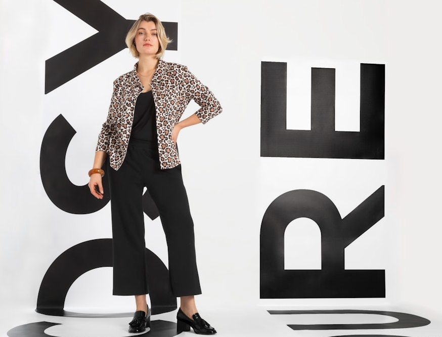 Via Appia Due Blazer Leo Print