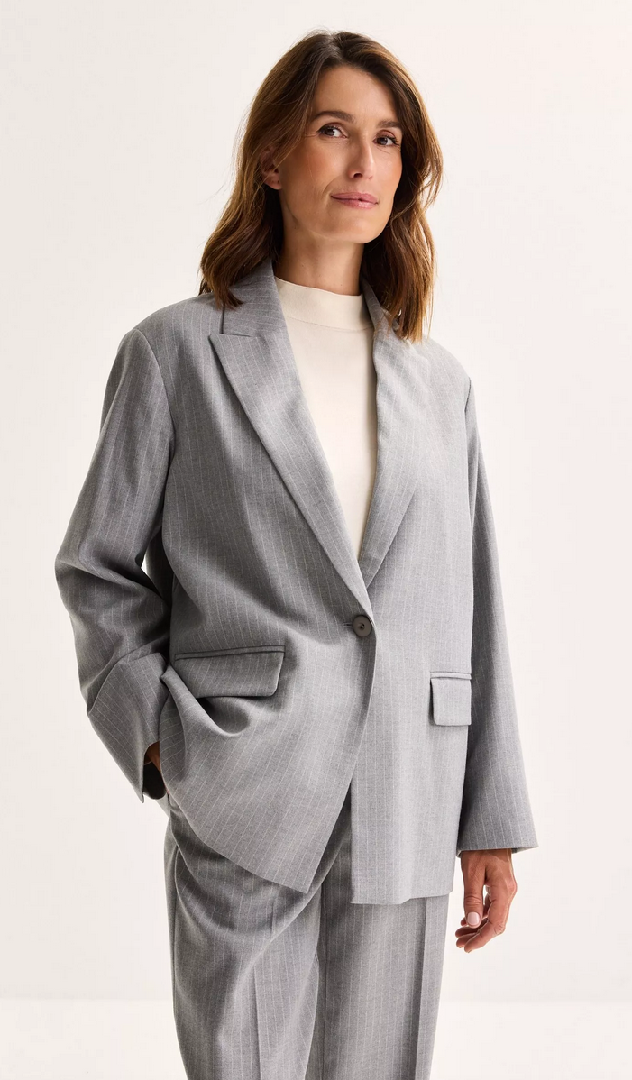 Améline Blazer Streep Grijs