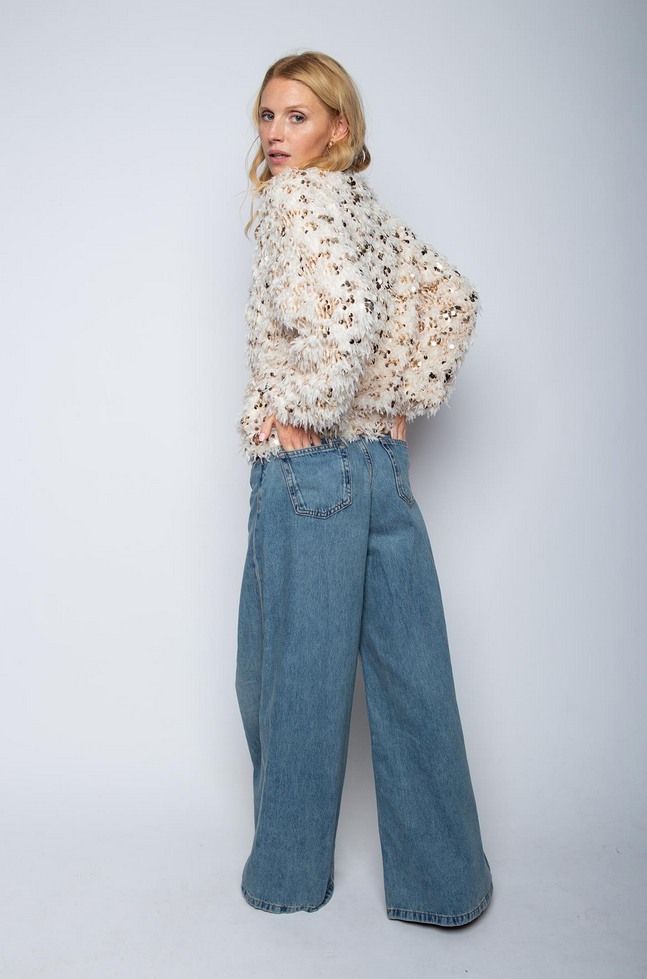 Emily Bomberjacket Ecru Glitter
