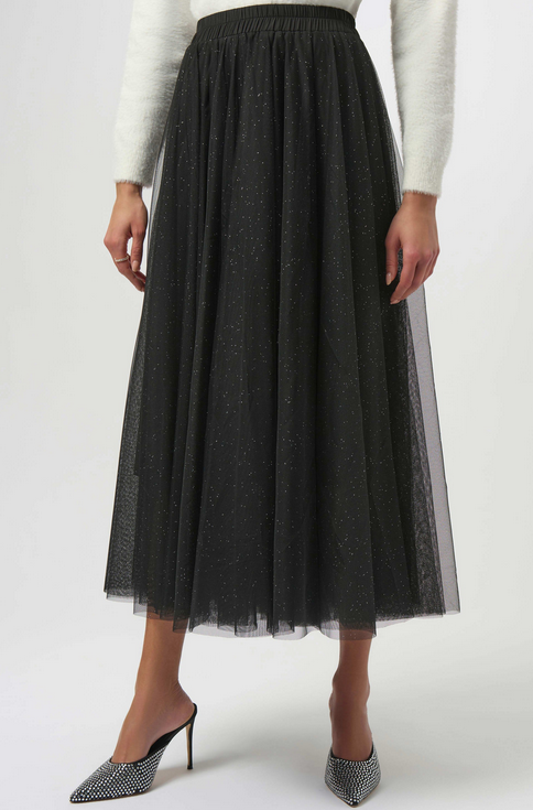 Joseph Ribkoff Rok Lang Zwart Glitter