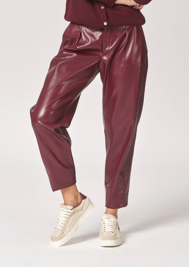 LALOTTI Pantalon Ecoleder Bordeaux