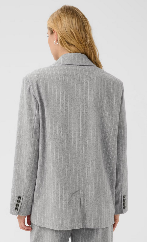 Part Two Blazer Krijtstreep Grijs
