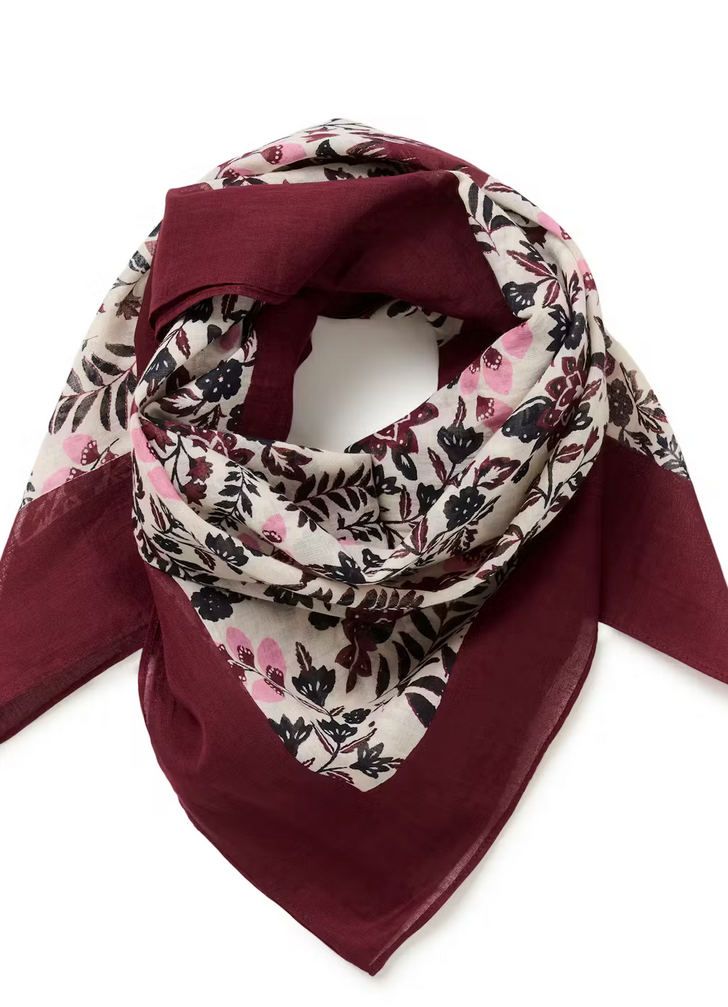 Part Two Sjaal Print Bordeaux