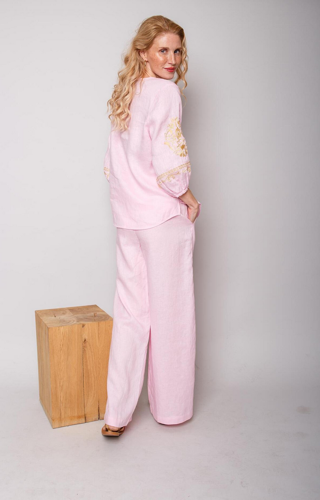 Emily Blouse Linnen Roze