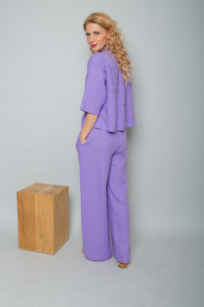 Emily Pantalon Linnen Lila
