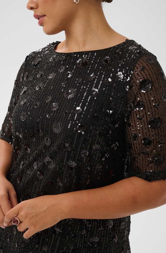 Kaffe Curve Blouse Glitter Zwart