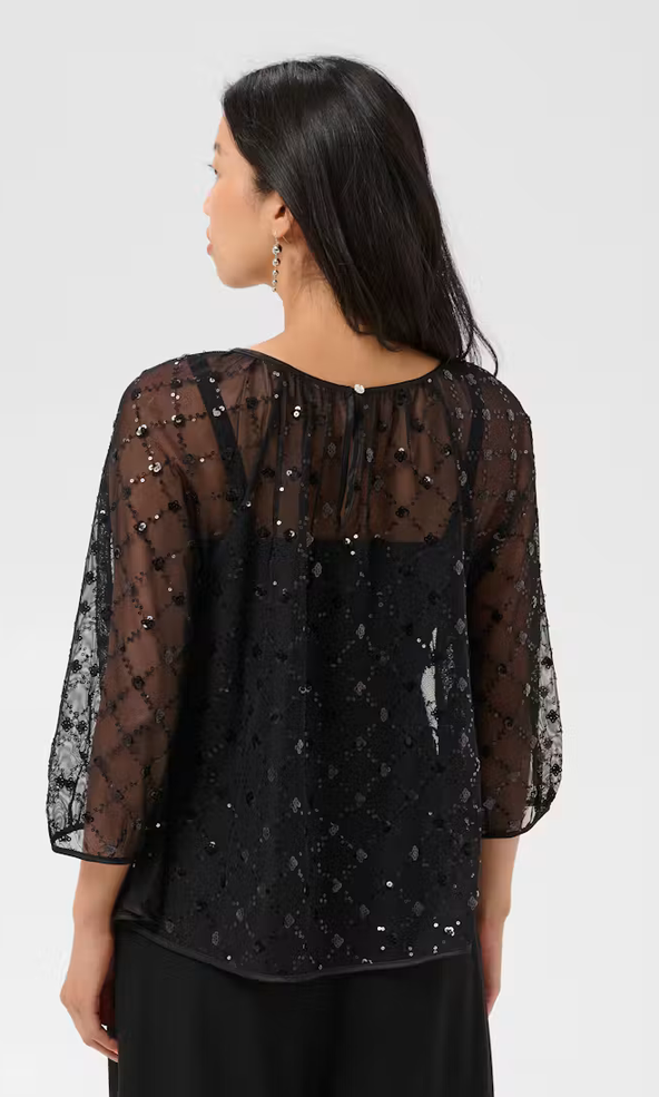 Part Two Blouse Glitter Zwart
