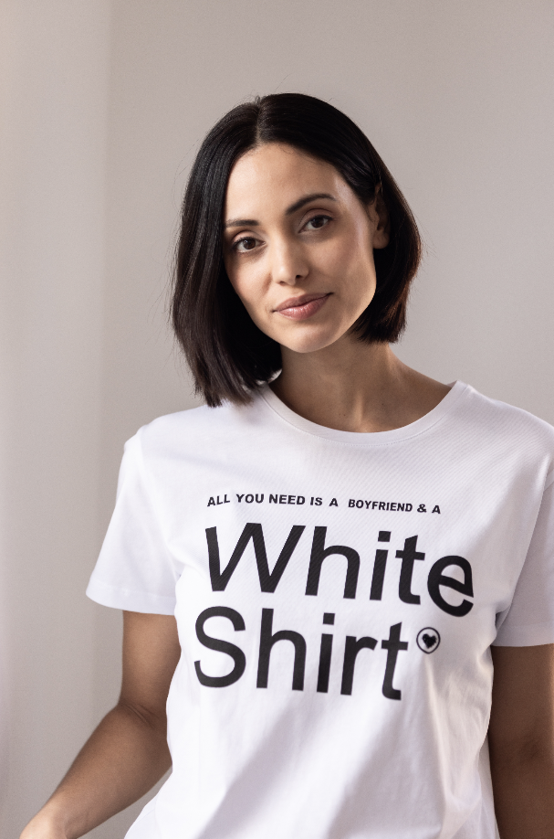 Grace Tshirt Print Zwart/Wit