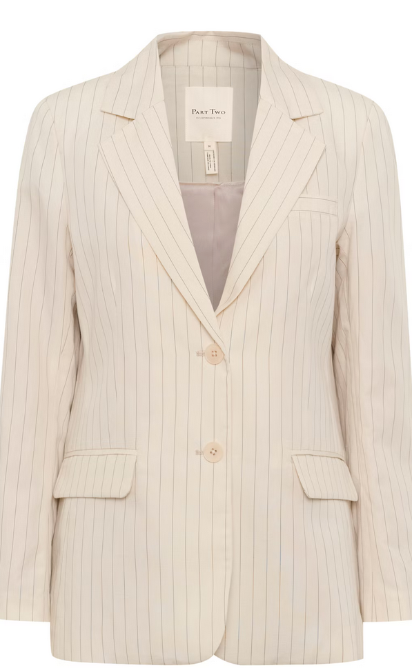 Part Two Blazer Streep Ecru
