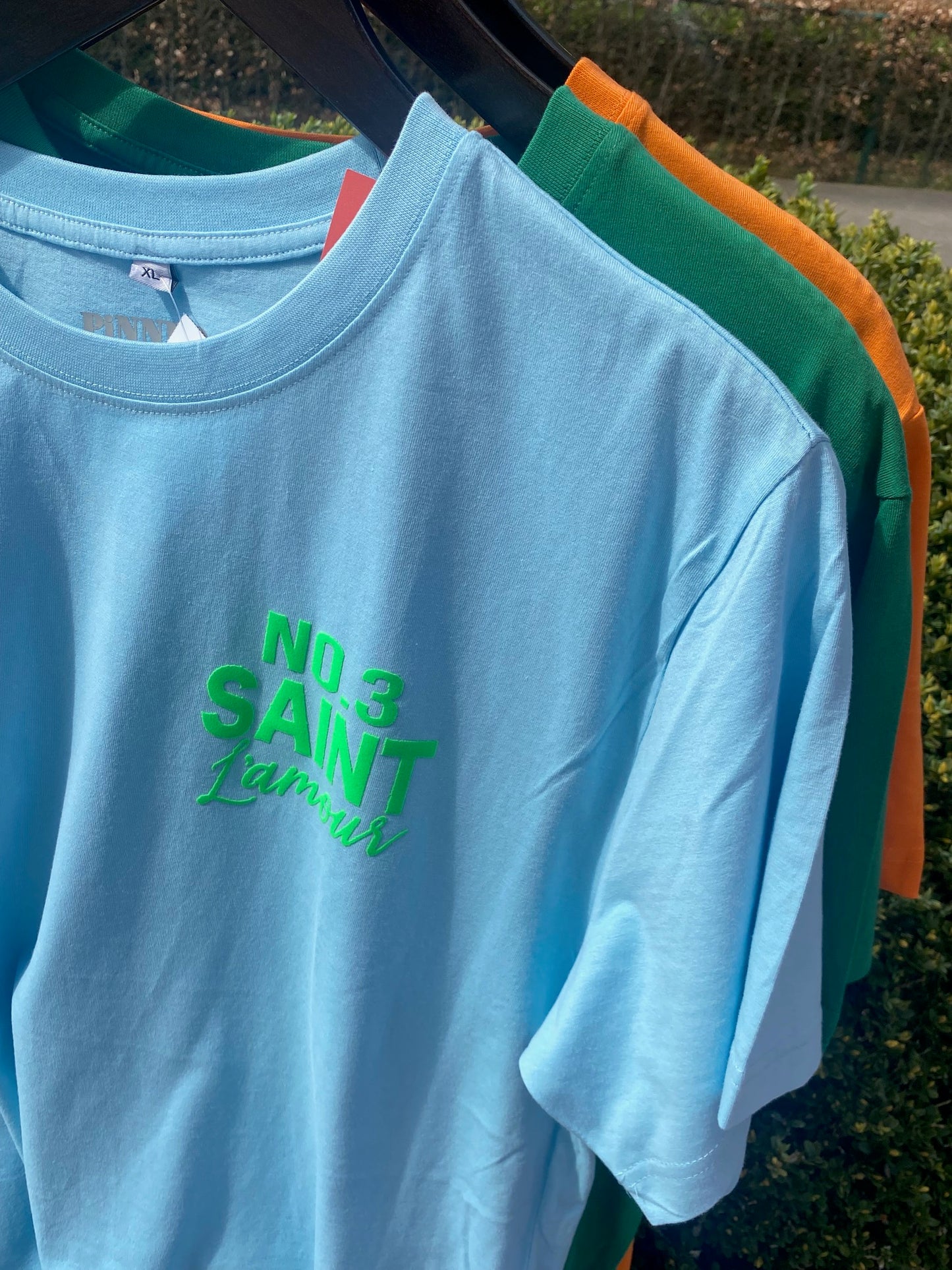 Pinned Tshirt Groen/Fuchsia