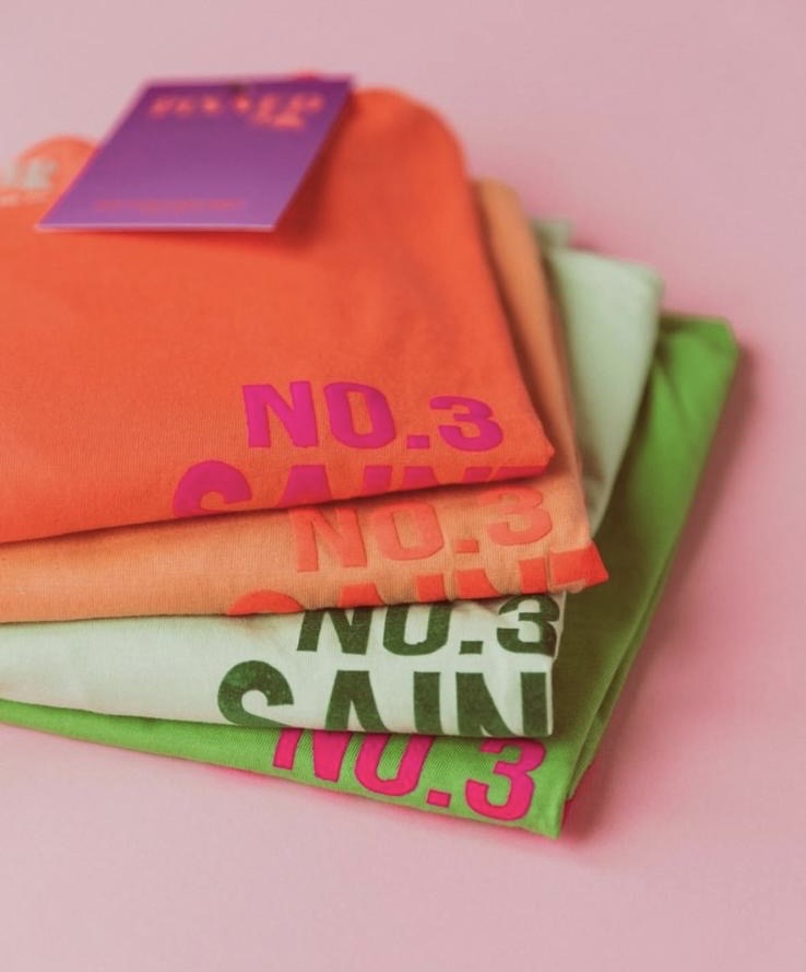 Pinned Tshirt Groen/Fuchsia