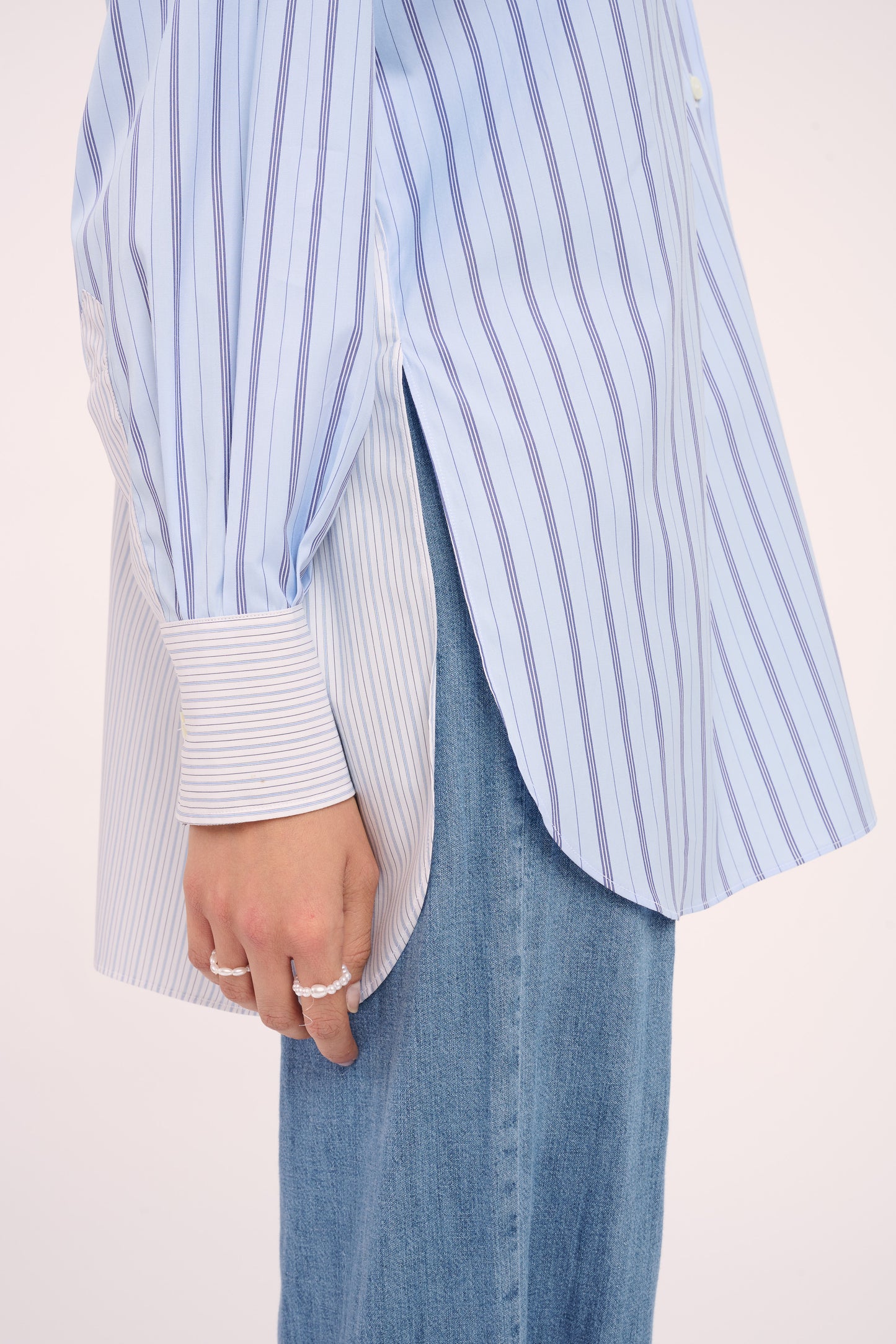 Academia Blouse Patch Strepen Blauw