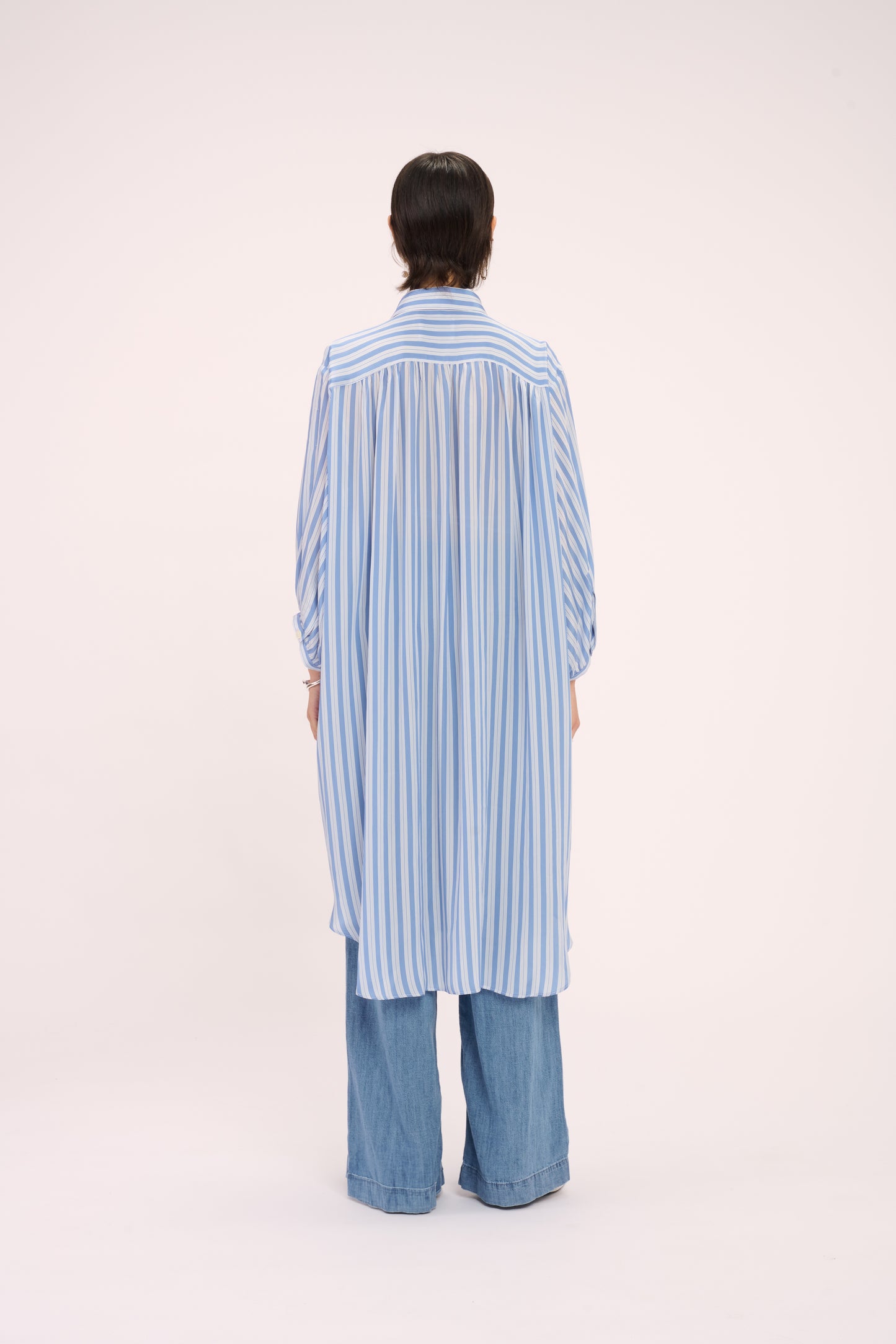 Academia Kleed Streep Blauw/Wit