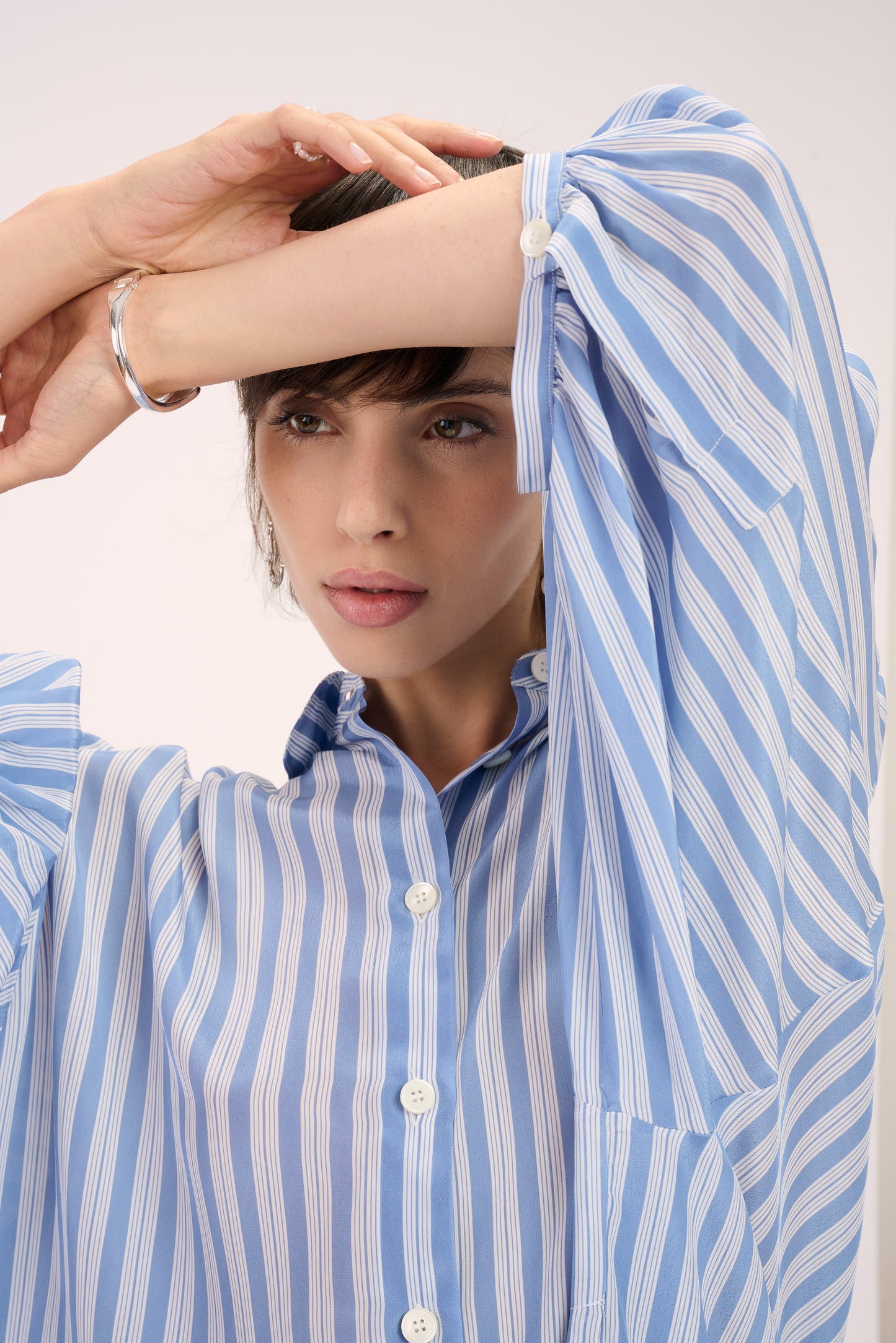 Academia Kleed Streep Blauw/Wit