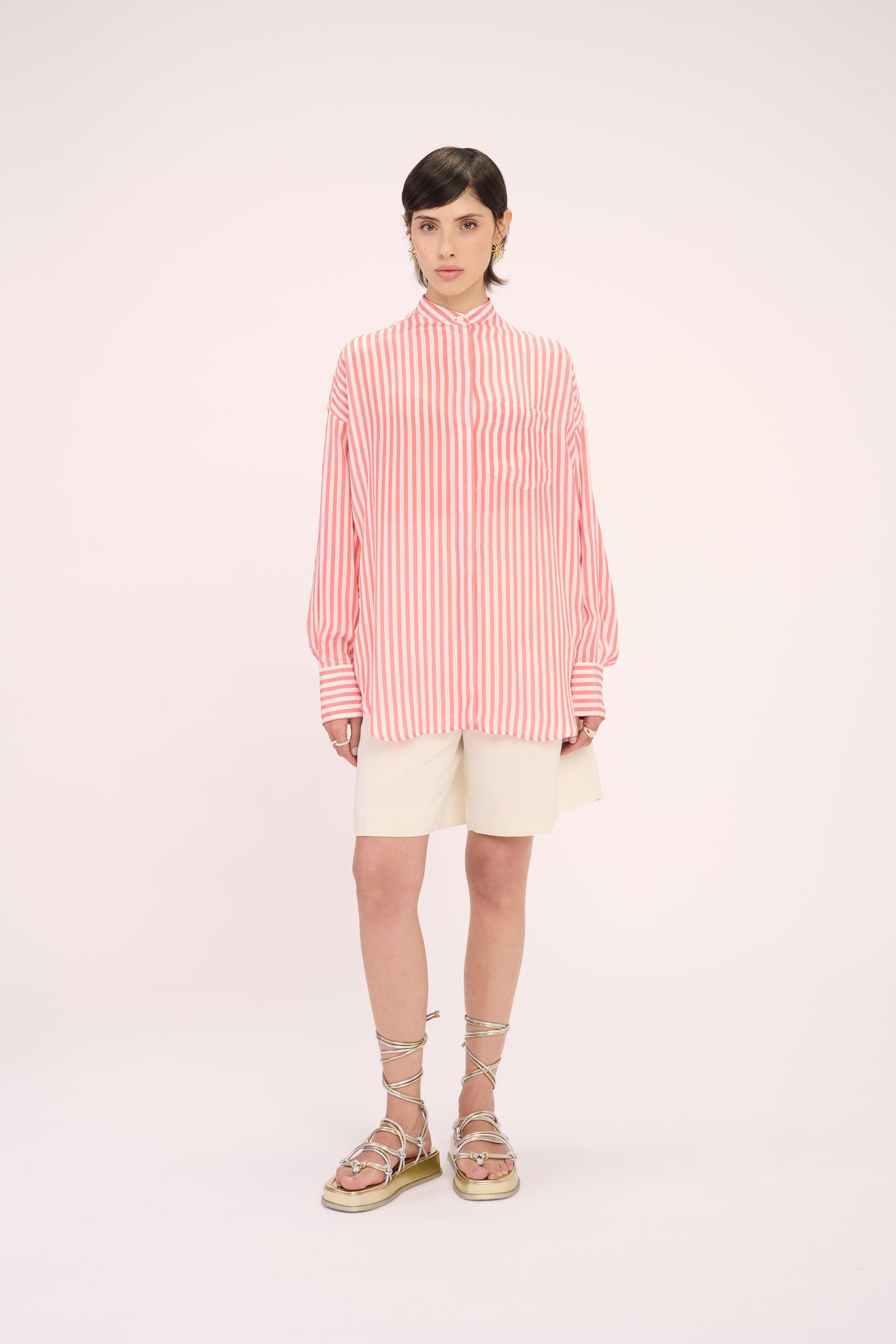 Academia Blouse Streep Koraal