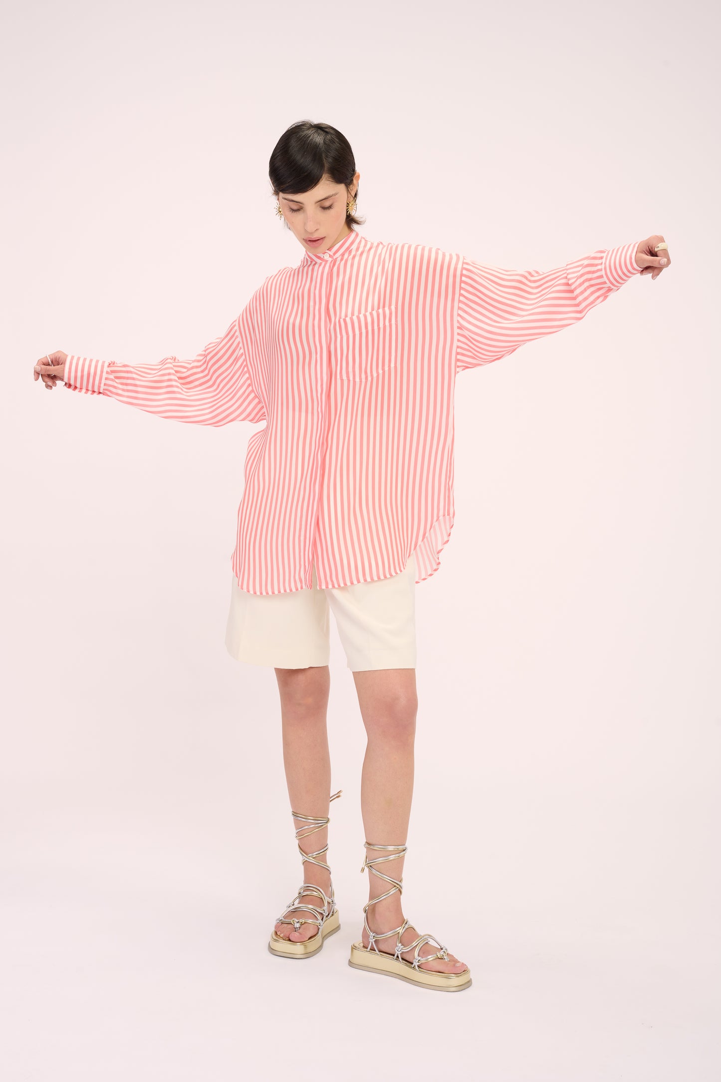 Academia Blouse Streep Koraal