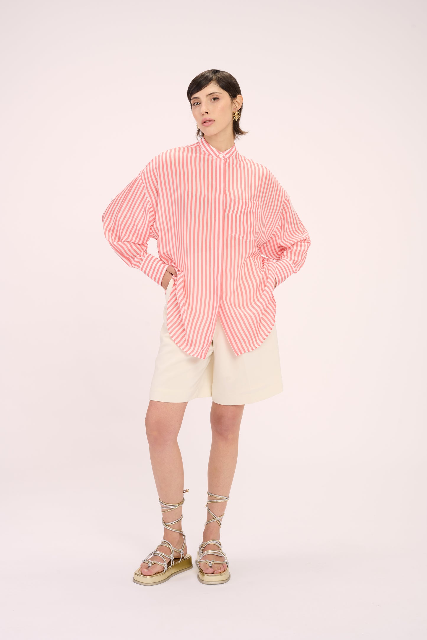 Academia Blouse Streep Koraal