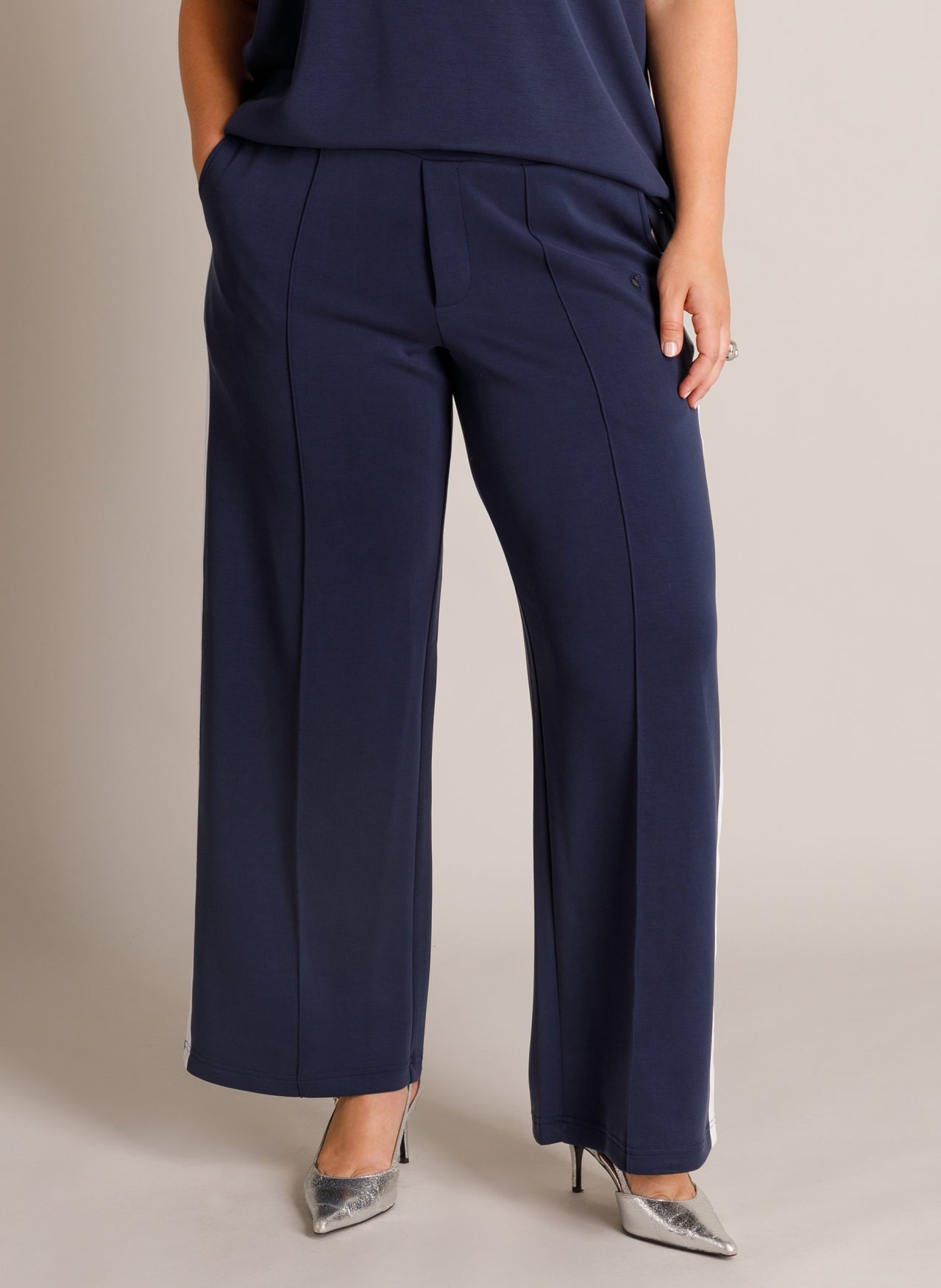 Yest Pantalon Blauw Streep