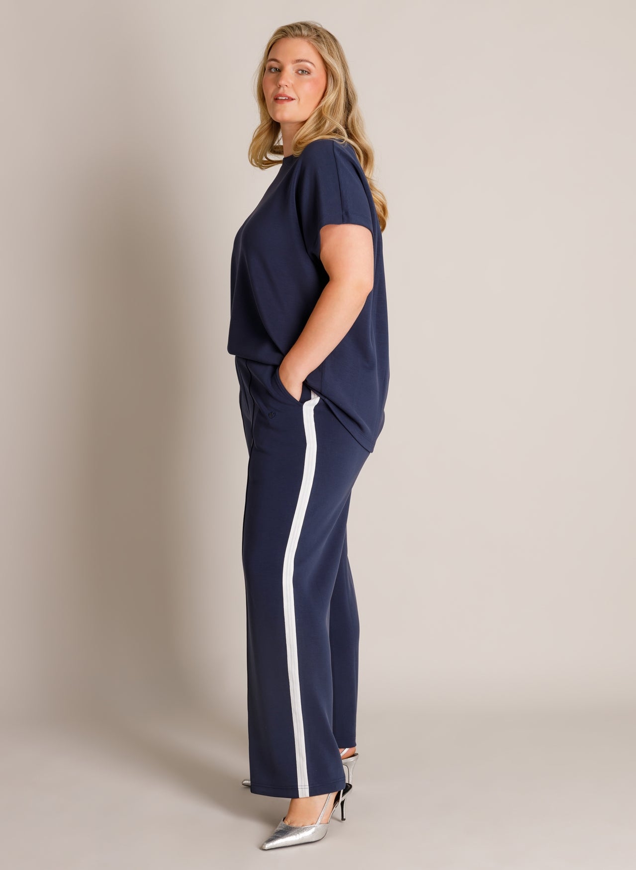 Yest Pantalon Blauw Streep