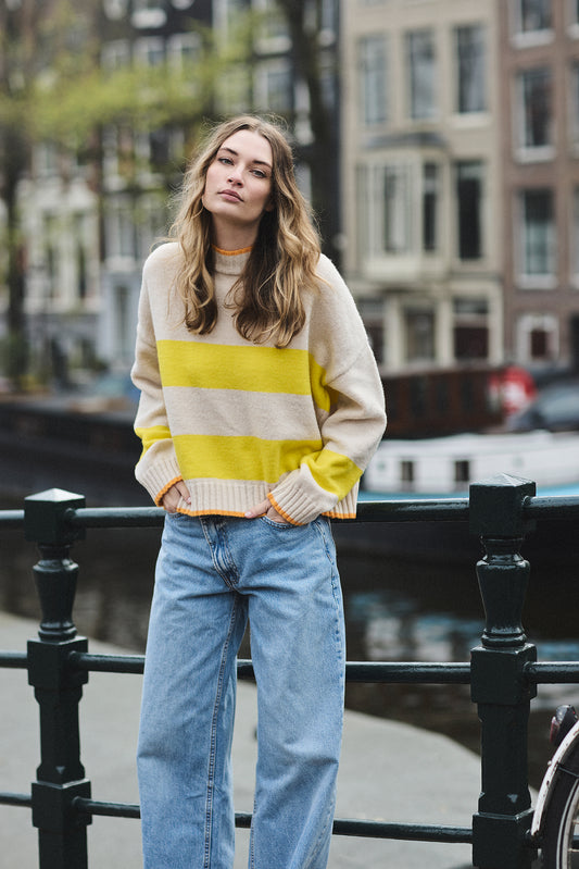 Grace Pull Streep Beige/Geel