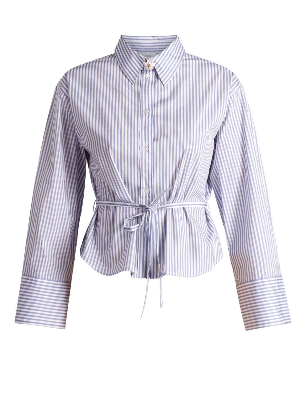 Yest Blouse Streep Lichtblauw