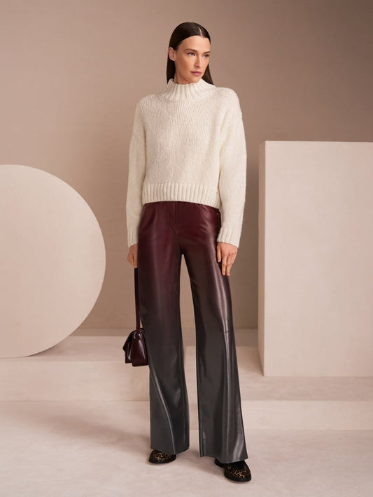 Marc Cain Pantalon Ecoleder Bordeaux