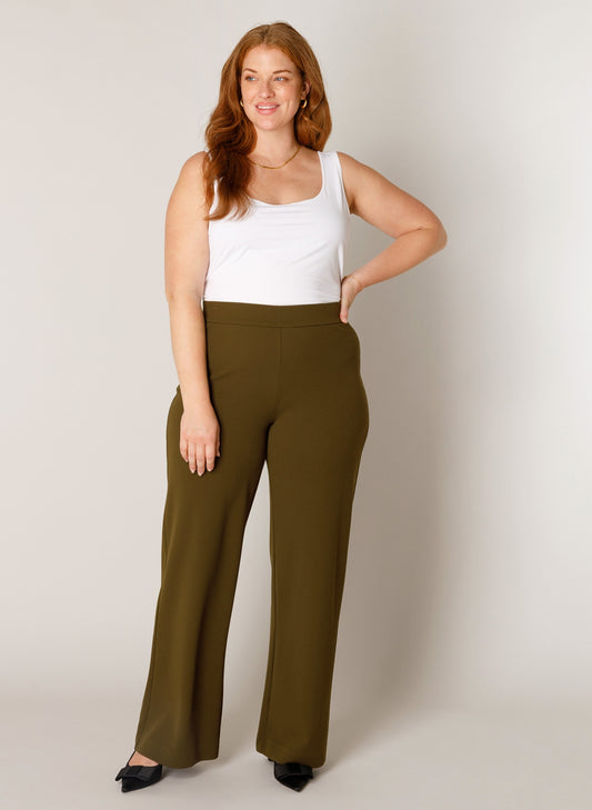 Base Level Pantalon Arah Donkergroen