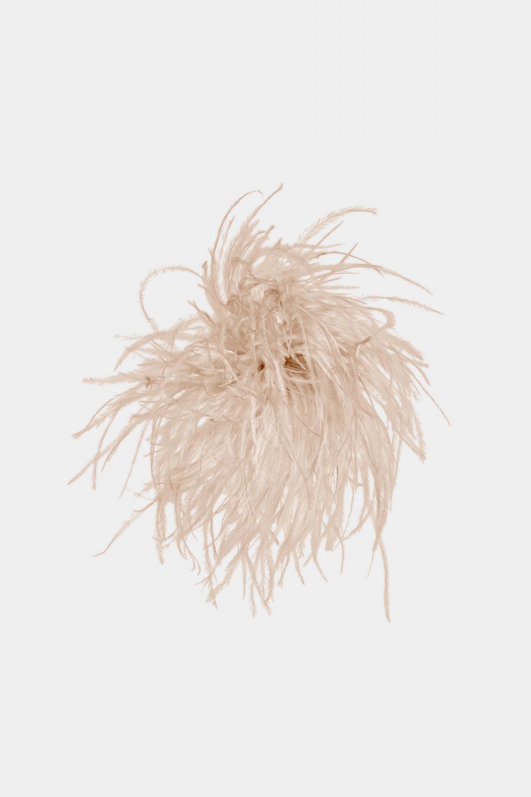 Luisa Cerano Broche Pluimen Beige