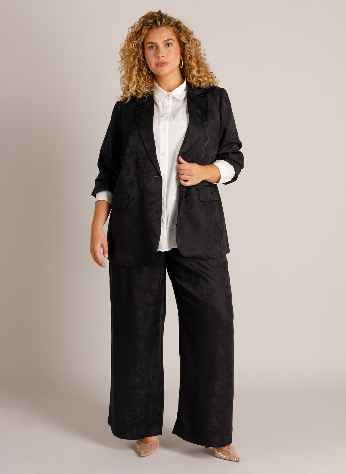 Yest Blazer Print Zwart