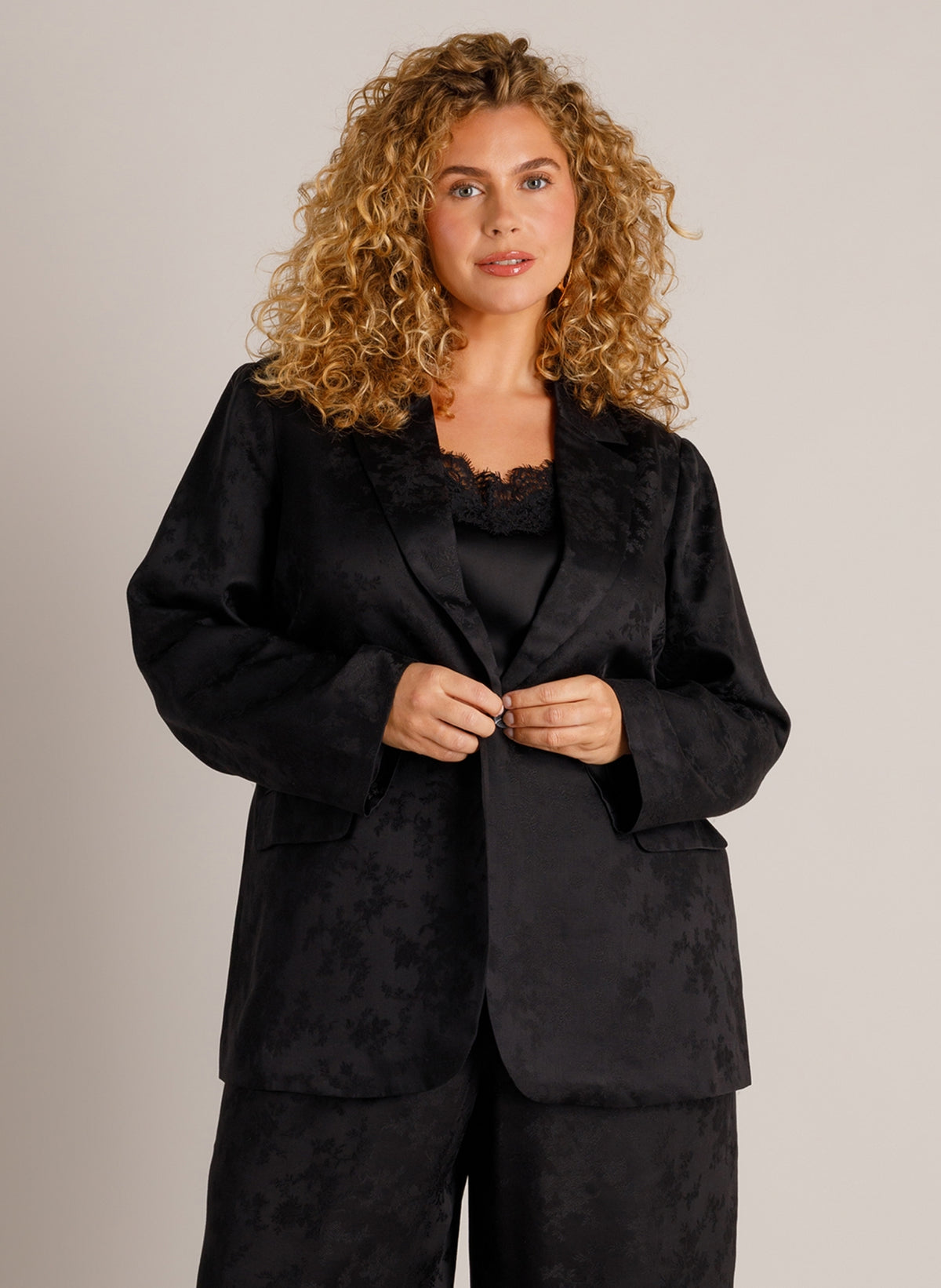 Yest Blazer Print Zwart