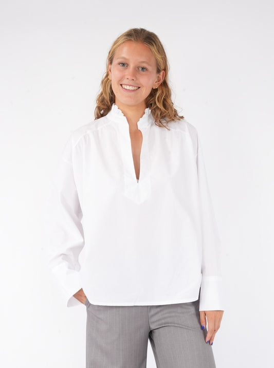 Black Rose Blouse Wit