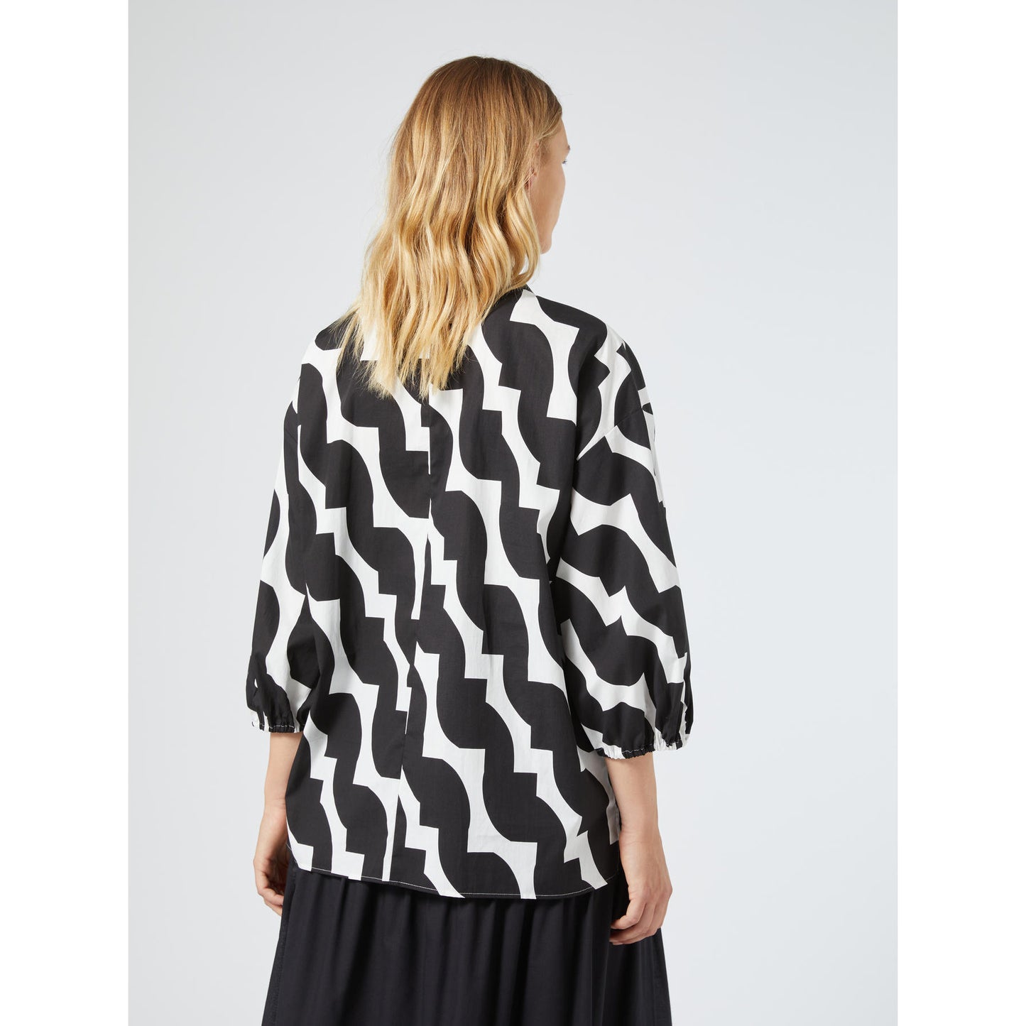 Persona By MR Blouse Print Zwart/Wit