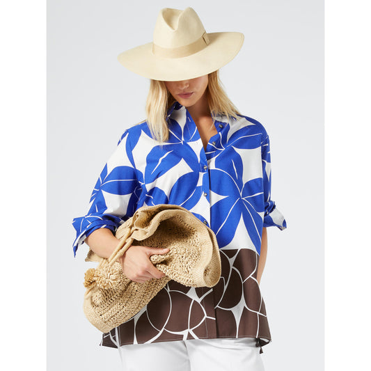 Persona By MR Blouse Print Blauw/Bruin