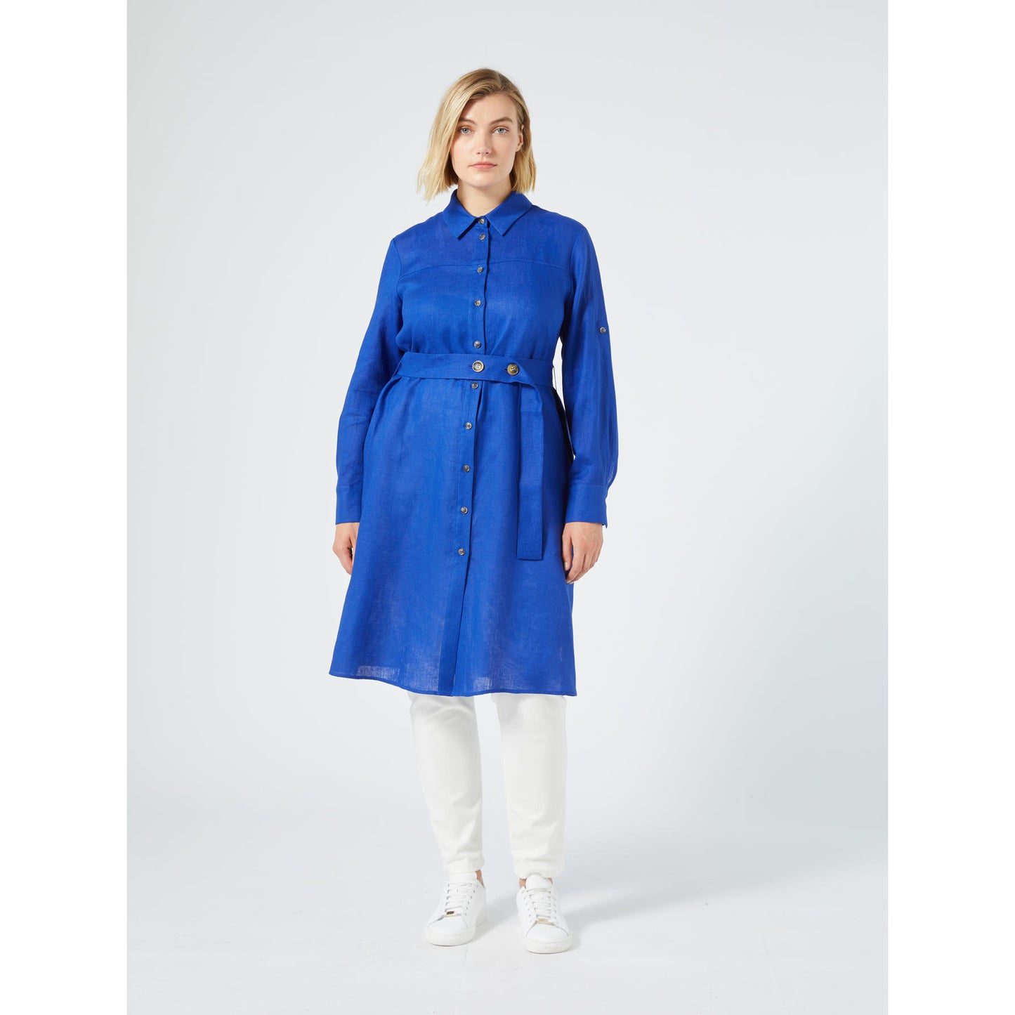 Persona By MR Kleed Linnen Blauw