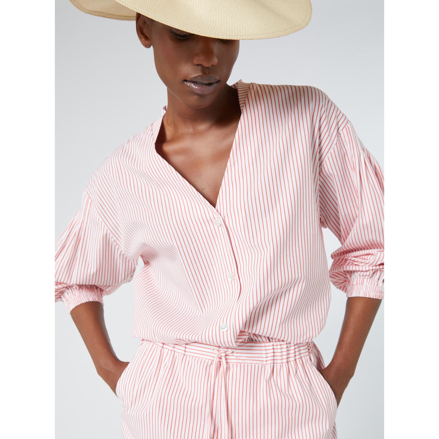 Marina Rinaldi Blouse Streep Rood
