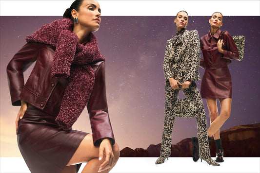 Marc Cain Blazer Leder Bordeaux