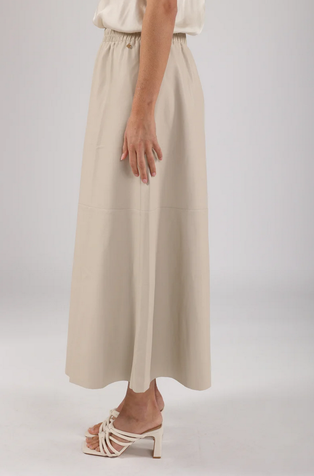 Nukus Rok Ecoleder Beige