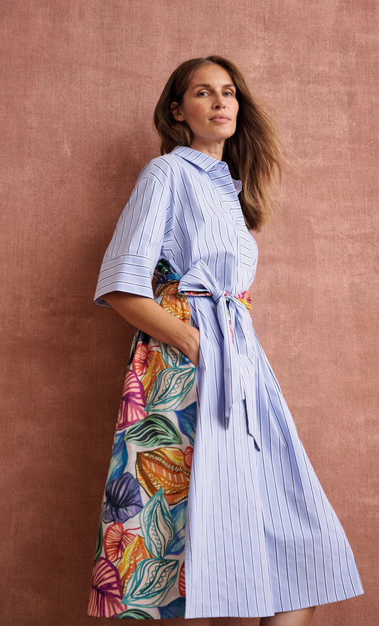 Mayerline Lang Kleed Print/Streep