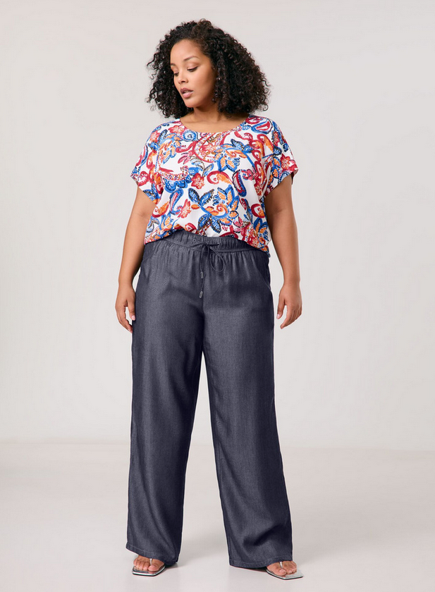 Samoon Pantalon Jeans Blauw