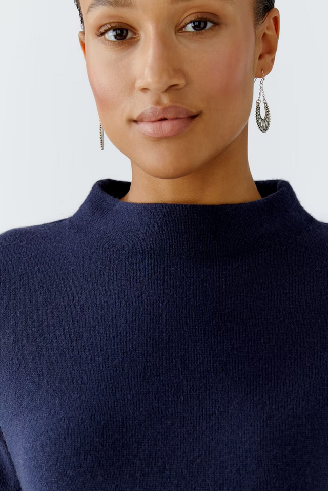 Oui Pull Donkerblauw