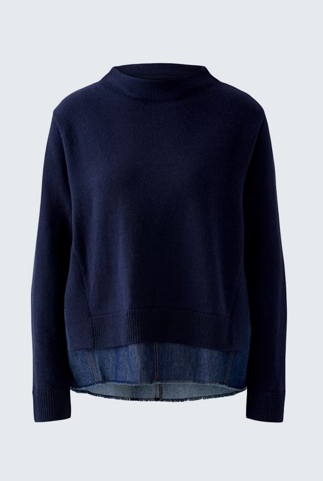 Oui Pull Donkerblauw
