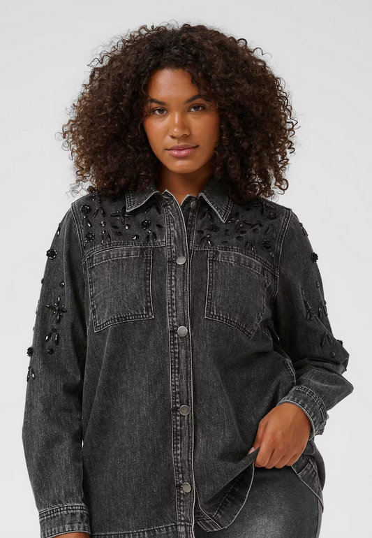 Kaffe Curve Blazer Jeans Grijs